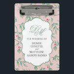 Soft Botanical Wedding  Mini Clipboard<br><div class="desc">Soft Botanical Wedding Clipboard – Custom Floral Monogram Planner Board for Bride, Organizer, or Ceremony Prep Keep your wedding details beautifully organized with this Soft Botanical Wedding Clipboard, featuring romantic watercolor florals and a custom monogram design. Perfect for brides, wedding planners, or day-of coordinators who want elegance and function in...</div>