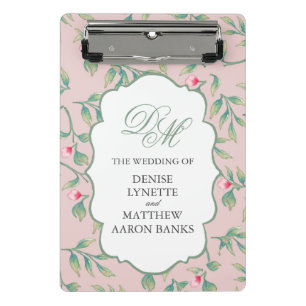 Soft Botanical Wedding  Mini Clipboard