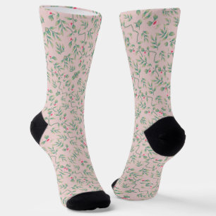 Soft Botanical Wedding  Socks