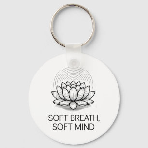 Soft Breath Soft Mind Dandelion Yoga Inspiration A Keychain