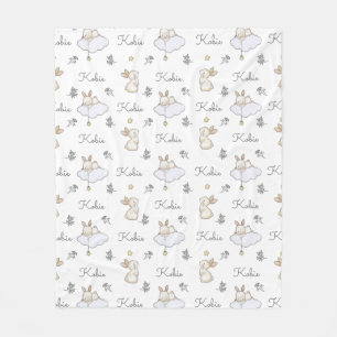 Soft Bunnies Personalized Name Blanket 