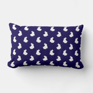 Soft Bunny Silhouette Nursery Accent Lumbar Pillow
