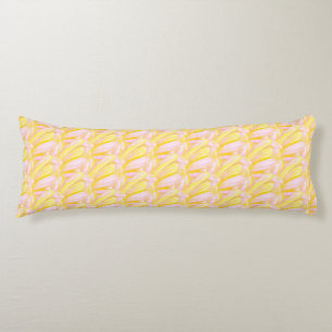 Soft Butter Yellow Flower Petal Pattern Body Pillow