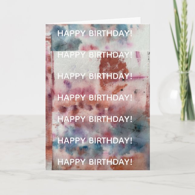 Soft Chaos Birthday Card (Front)