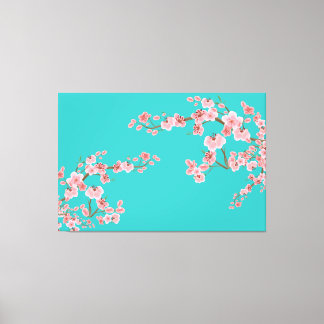  Soft Cherry Blossom Watercolors Canvas Print
