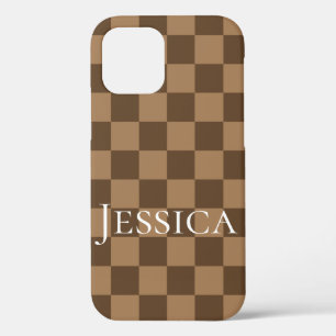 Soft Chocolate Squares iPhone 12 Case