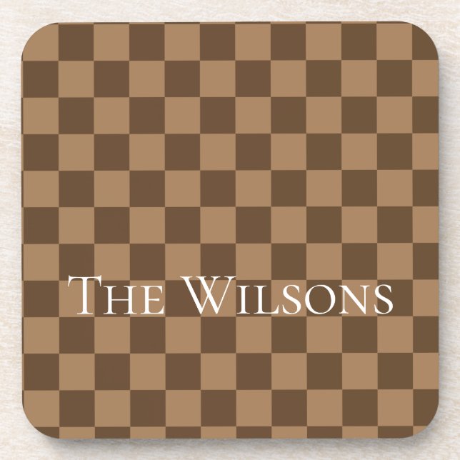 Soft Chocolate Squares Coaster (Front)