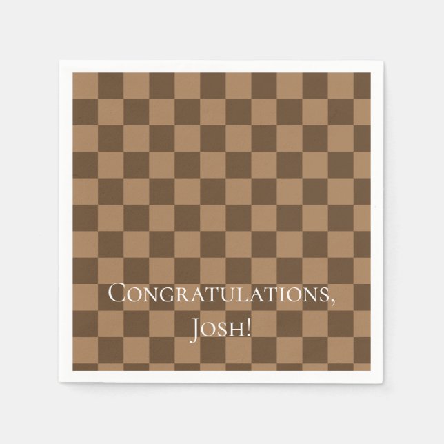 Soft Chocolate Squares Napkin (Front)