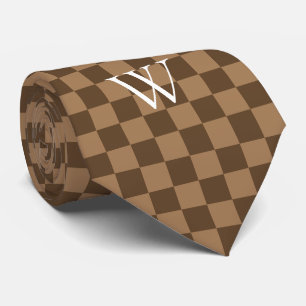 Soft Chocolate Squares Tie