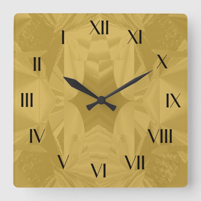 Soft Christmas Gold Abstraite horloge arrière (Recto)