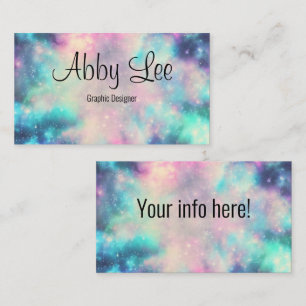 Soft cloud nebula space galaxy business card