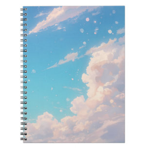 Soft Cloud Notebook, Pastel Sky Journal, Blue Sky Notebook