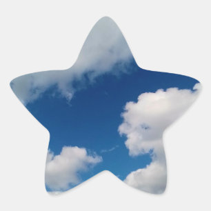 Soft clouds star sticker