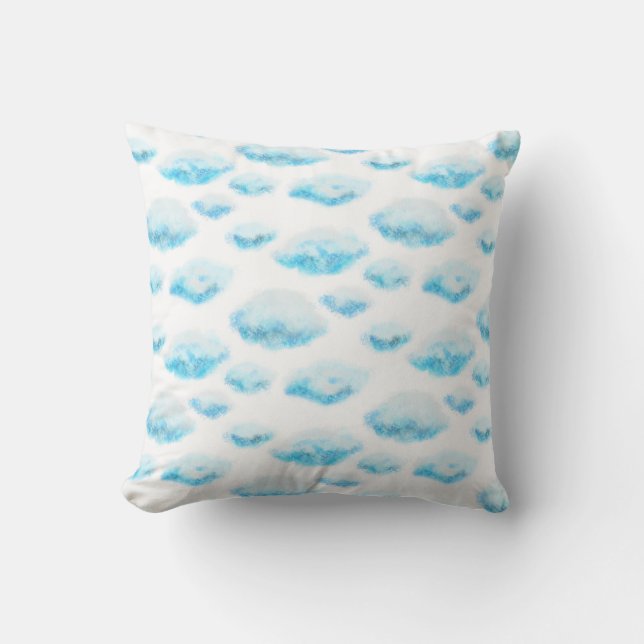 Soft clouds throw pillow (Front)