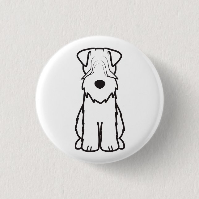 Soft Coated Wheaten Terrier 1 Inch Round Button (Front)