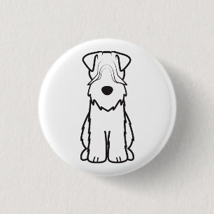 Soft Coated Wheaten Terrier 1 Inch Round Button