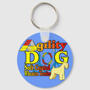 Soft_Coated_Wheaten_Terrier_Agility Keychain