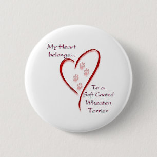 Soft Coated Wheaten Terrier Belongs 2 Inch Round Button