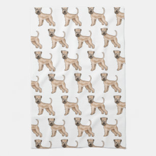 Soft-Coated Wheaten Terrier Cartoon Dog Pattern Kitchen Towel