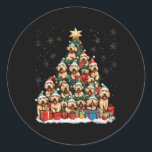 Soft Coated Wheaten Terrier Christmas Tree Dog San Classic Round Sticker<br><div class="desc">Soft Coated Wheaten Terrier Christmas Tree Dog Santa Dogmas Men Women Kids</div>