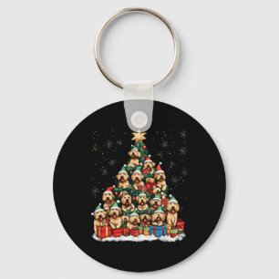 Soft Coated Wheaten Terrier Christmas Tree Dog San Keychain