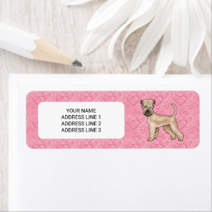 Soft-Coated Wheaten Terrier Cœurs Roses Et Texte