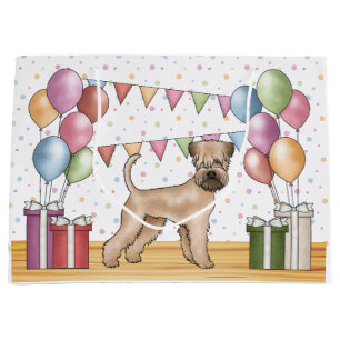 Soft-Coated Wheaten Terrier Colourful Birthday Large Gift Bag