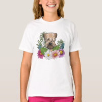 Soft-Coated Wheaten Terrier Colourful Summer Flowe