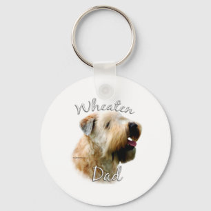 Soft Coated Wheaten Terrier Dad 2 Keychain