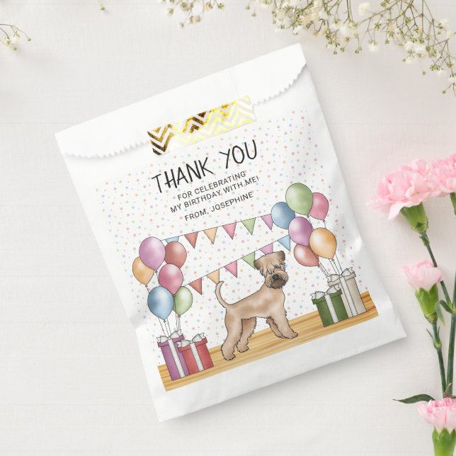 Soft-Coated Wheaten Terrier Dog Birthday Thank You Favour Bag (Sealed)