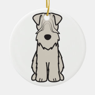 Soft Coated Wheaten Terrier Dog Cartoon Ceramic Ornament