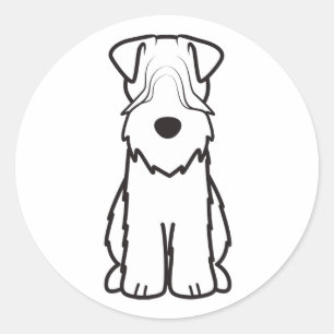 Soft Coated Wheaten Terrier Dog Cartoon Classic Round Sticker