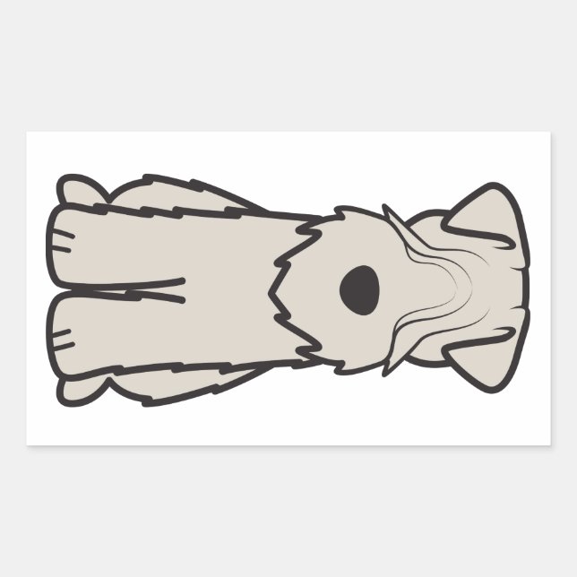 Soft Coated Wheaten Terrier Dog Cartoon Sticker (Front)