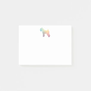 Soft Coated Wheaten Terrier Dog Geo Pastel Post-it Notes