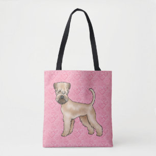 Soft-Coated Wheaten Terrier Dog Love Heart Pattern Tote Bag