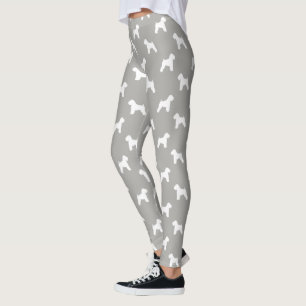 Soft Coated Wheaten Terrier Dog Silhouettes Leggings