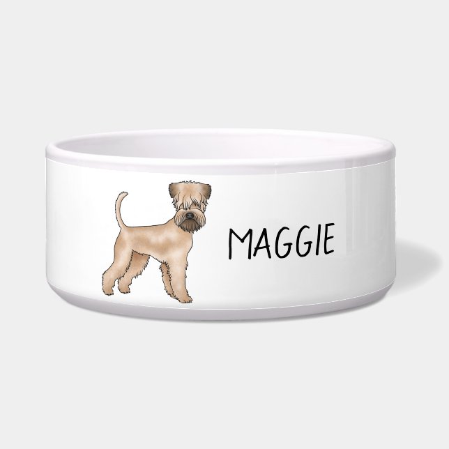 Soft-Coated Wheaten Terrier Dog With Custom Name (Front)