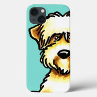Soft Coated Wheaten Terrier Face Aqua