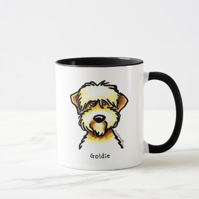 Soft Coated Wheaten Terrier Face Personalized Mug (Right)