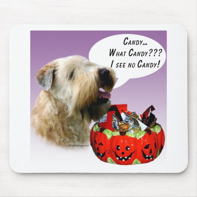 Soft Coated Wheaten Terrier Halloween Candy Mouse Pad (Front)