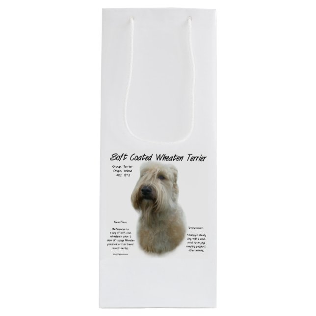 Soft Coated Wheaten Terrier History Design Wine Gift Bag