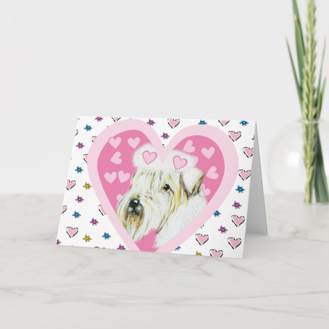 Soft Coated Wheaten  Terrier Holiday Card (Front)