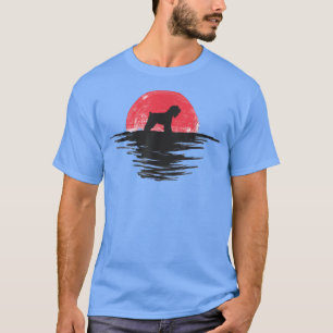 Soft Coated Wheaten Terrier Japanese Sunset Retro T-Shirt