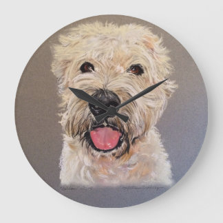 Soft Coated Wheaten Terrier Large Clock