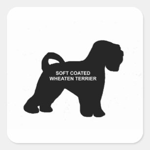 soft coated wheaten terrier name silo square sticker