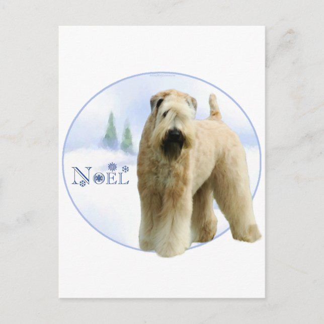 Soft Coated Wheaten Terrier Noel Holiday Postcard (Front)