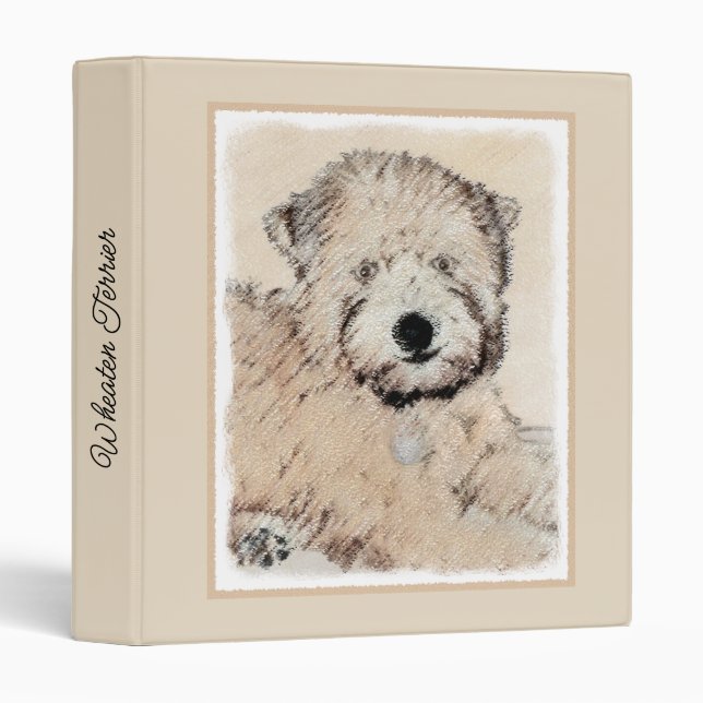 Soft Coated Wheaten Terrier Painting Original Art Binder (Front/Spine)