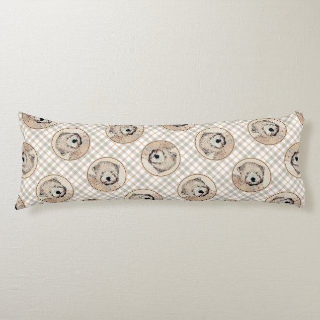 Soft Coated Wheaten Terrier Painting Original Art Body Pillow (Front)