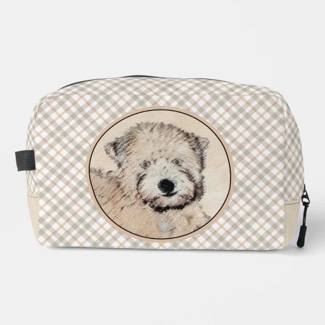 Soft Coated Wheaten Terrier Painting Original Art Dopp Kit (Front)