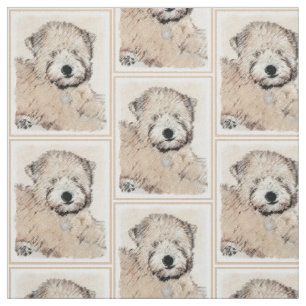 Soft Coated Wheaten Terrier Painting Original Art Fabric